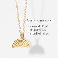 Rainbow - Memorial Necklace for Human Ashes - Gold - GNight Fetcher
