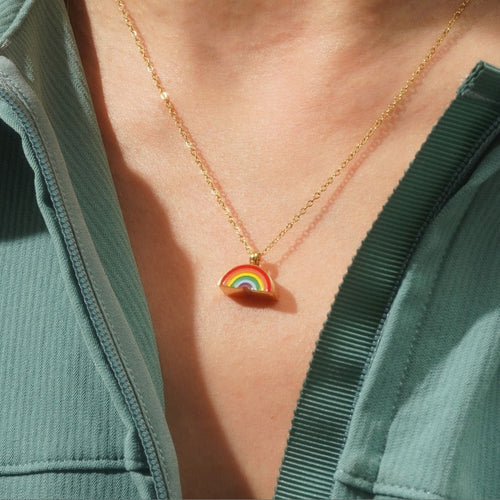 Rainbow - Memorial Necklace for Human Ashes - Rainbow - GNight Fetcher
