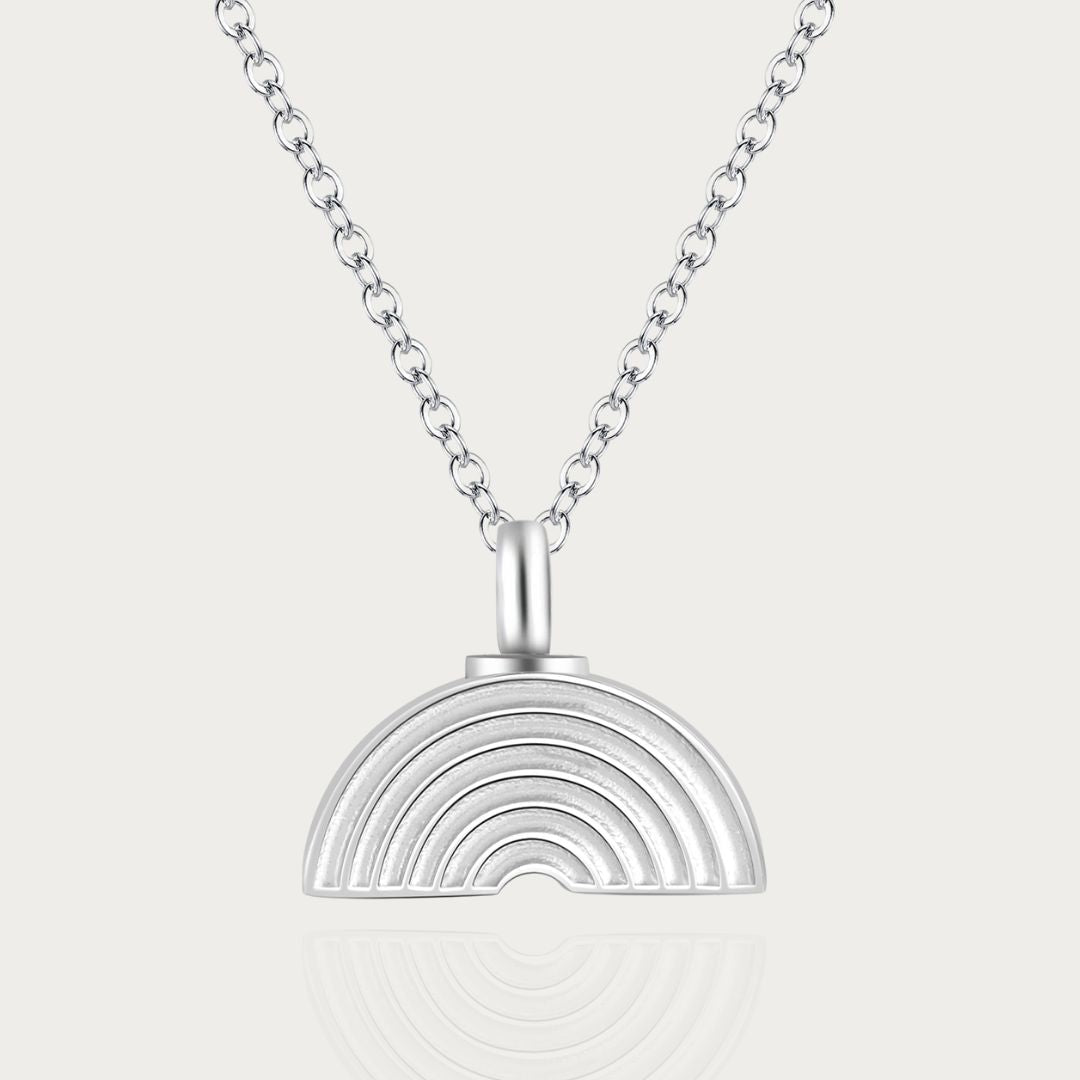 Rainbow - Memorial Necklace for Human Ashes - Silver - GNight Fetcher