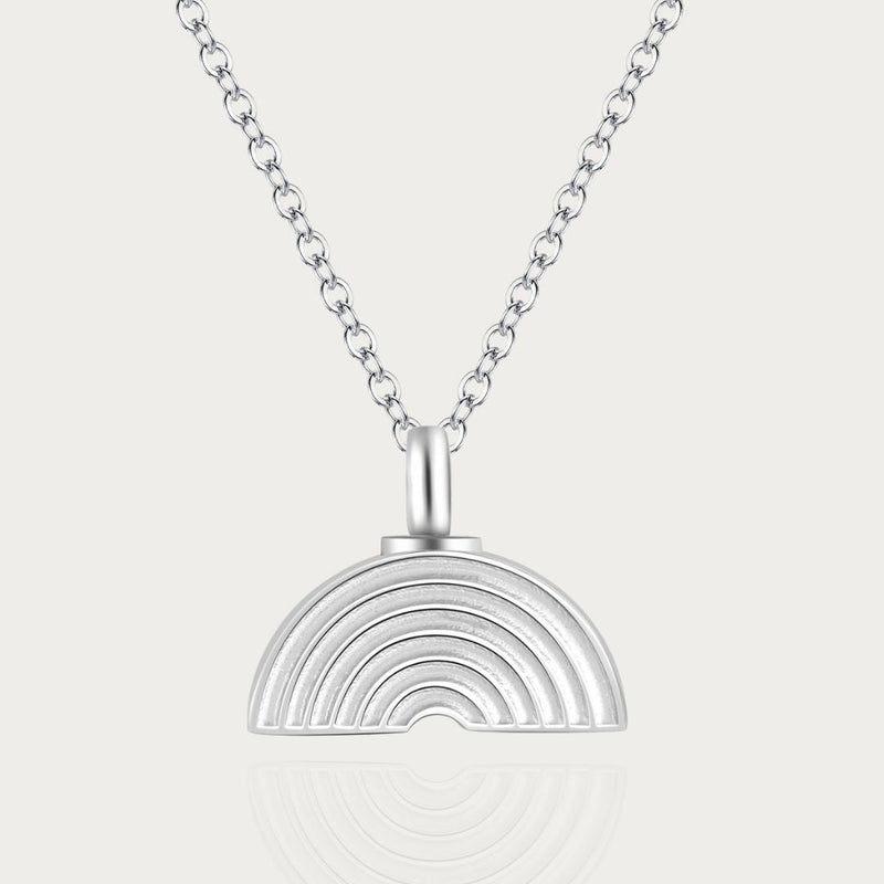 Rainbow - Memorial Necklace for Human Ashes - Silver - GNight Fetcher