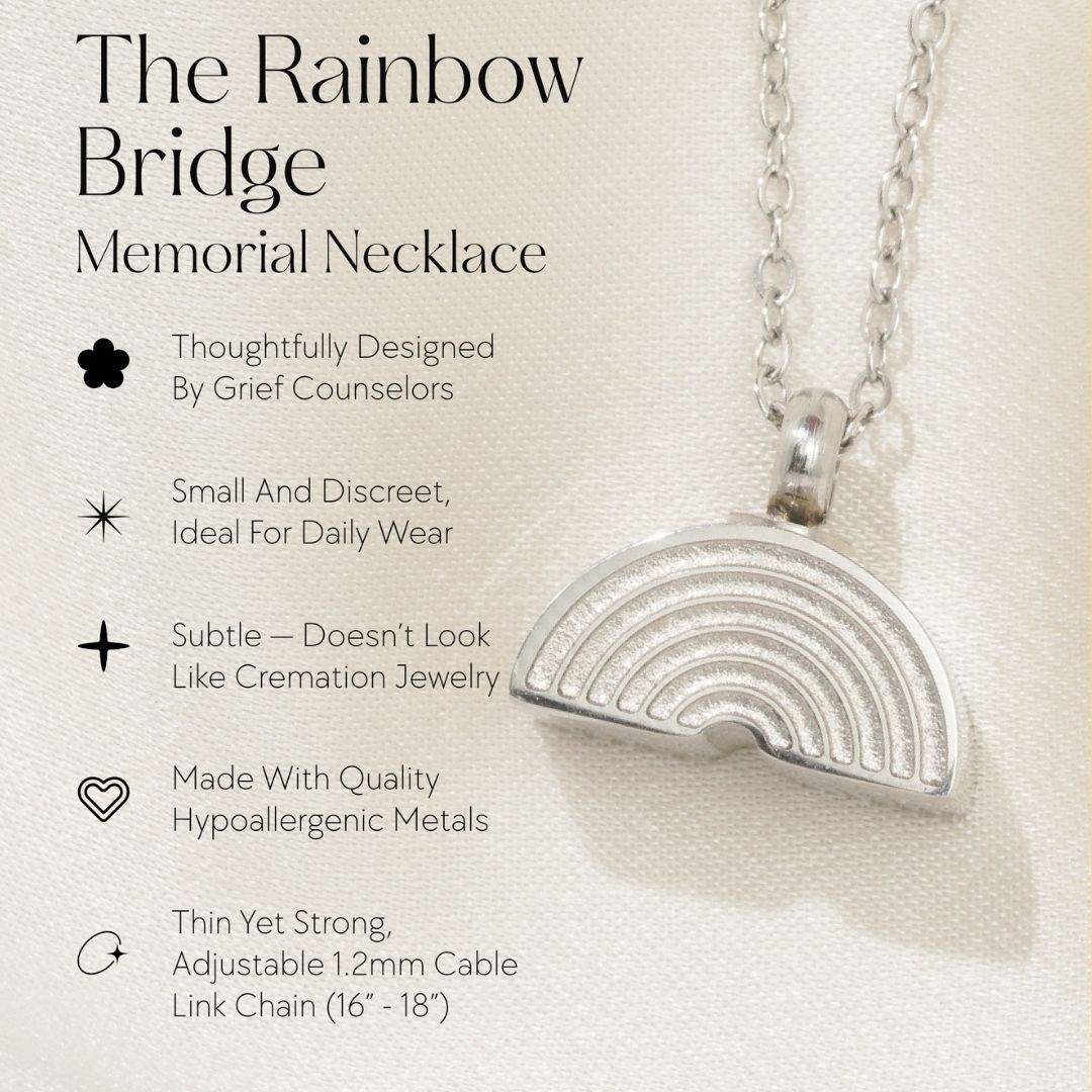 Rainbow - Memorial Necklace for Human Ashes - Silver - GNight Fetcher