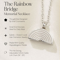 Rainbow - Memorial Necklace for Human Ashes - Silver - GNight Fetcher