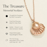 Treasure - Cremation Necklace for Dog & Pet Ashes - Rose Gold - GNight Fetcher