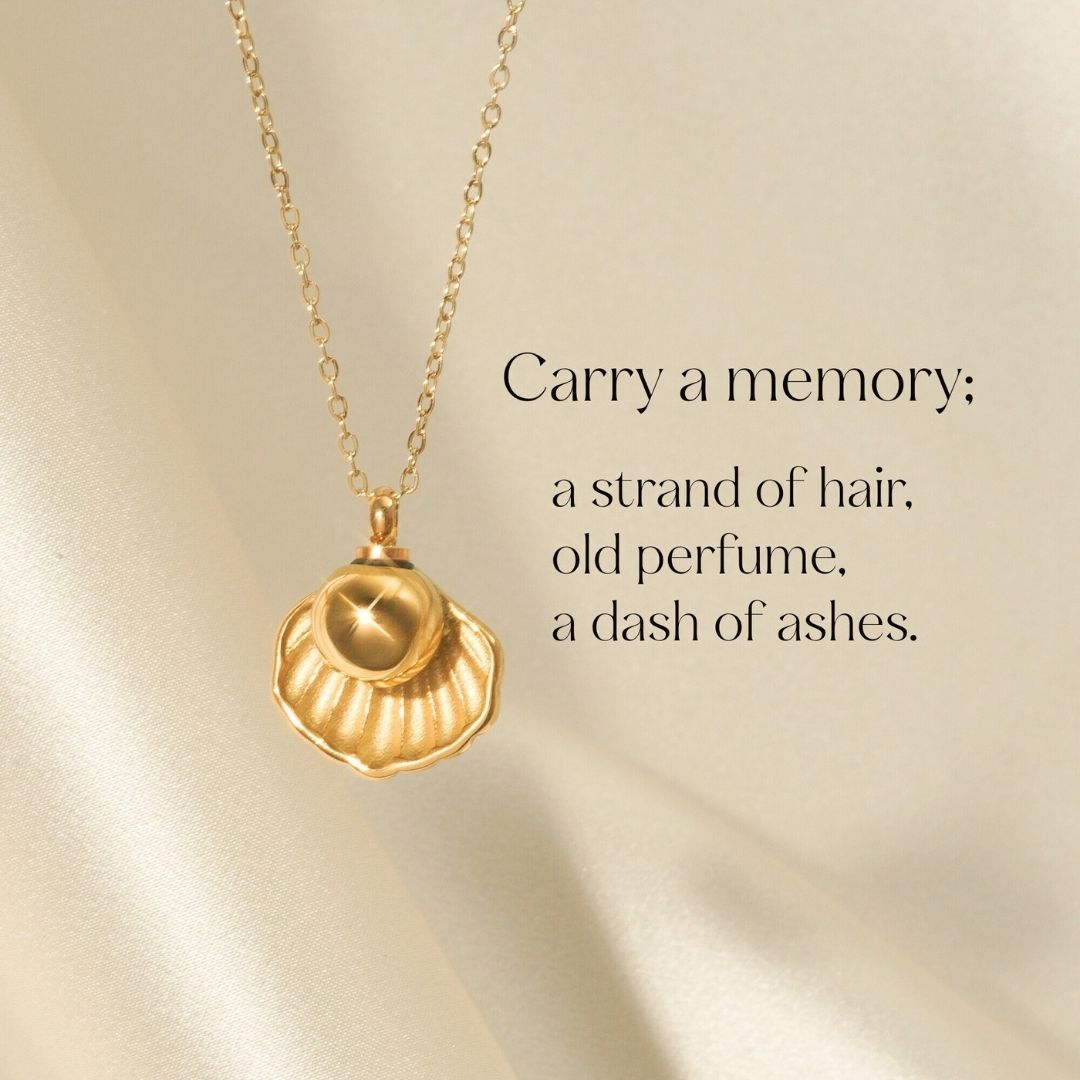 Treasure - Memorial Necklace for Human Ashes - Gold - GNight Fetcher