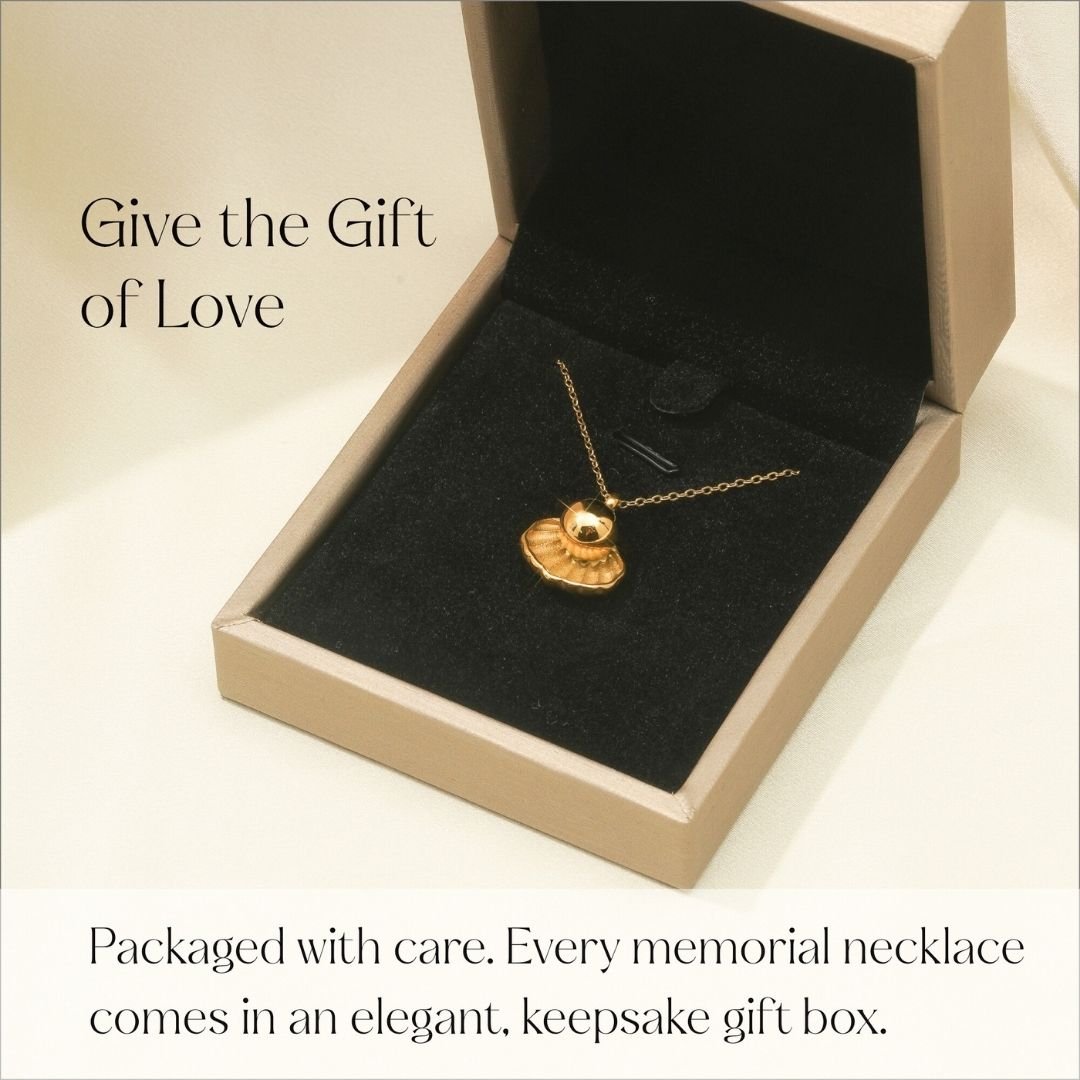 Treasure - Memorial Necklace for Human Ashes - Gold - GNight Fetcher