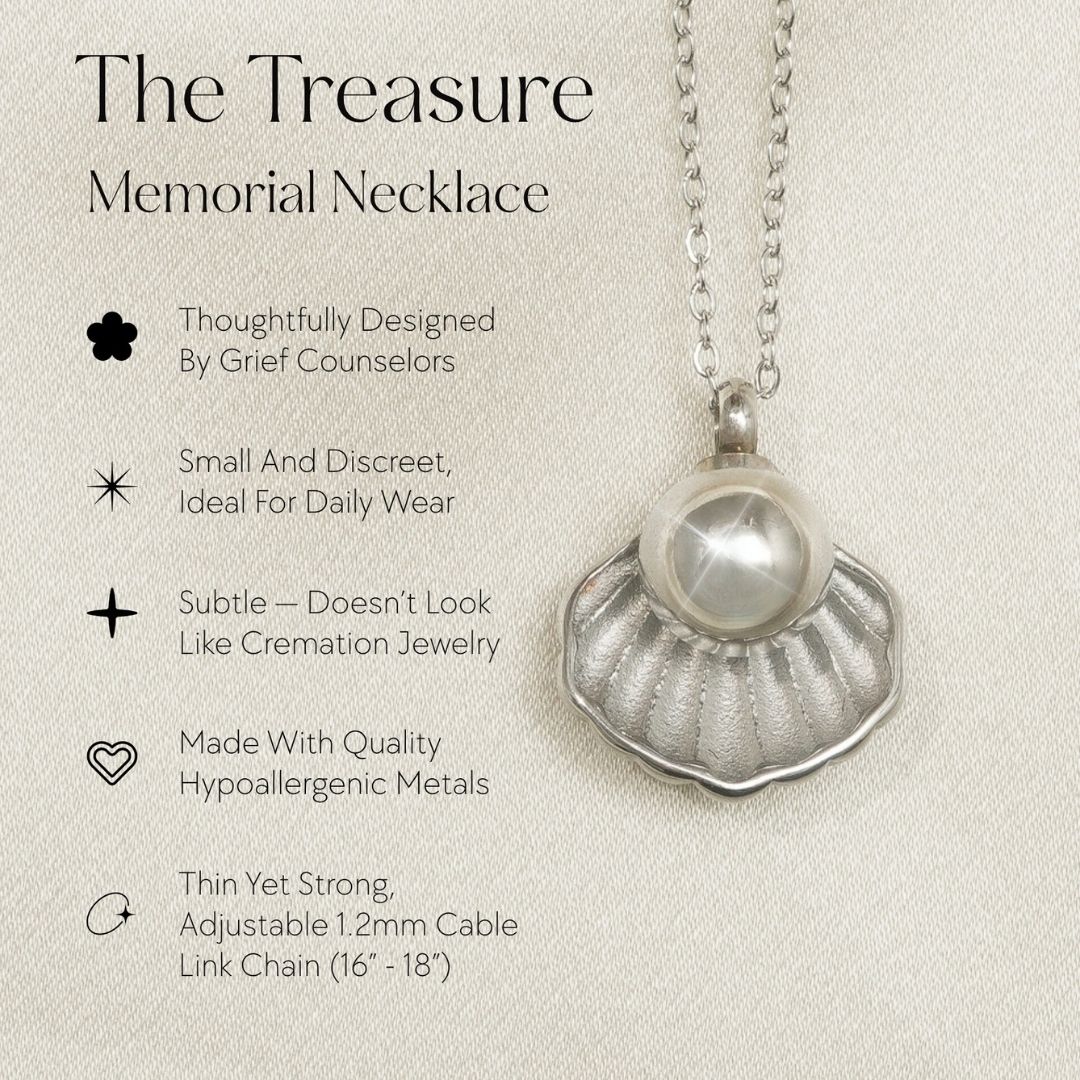 Treasure - Memorial Necklace for Human Ashes - Silver - GNight Fetcher