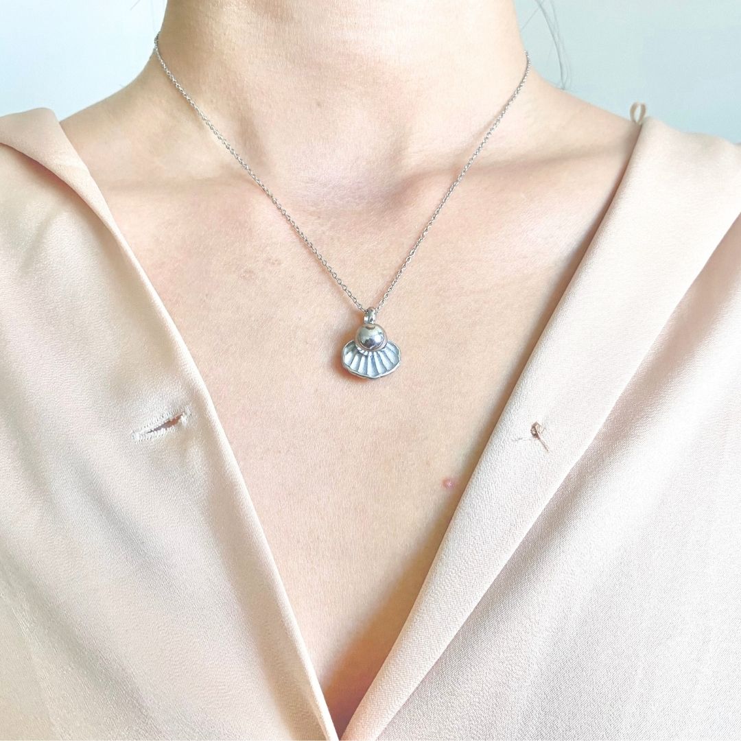 Treasure Memorial Necklace for Human Ashes Silver