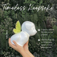 pet memorial gifts holiday gift ideas dog urns with angel wings white and gold black and gold urns for dog ashes sympathy gifts unique pet urns